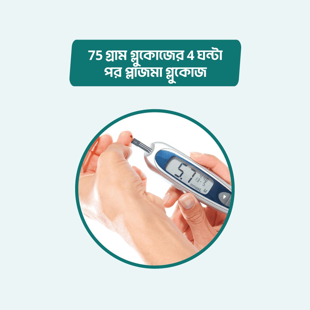 Plasma glucose 4 hrs after 75 gm glucose